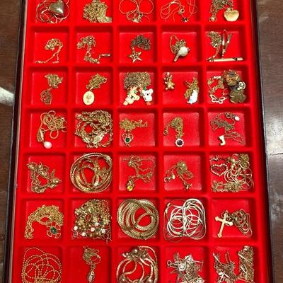 Sale Photo Thumbnail #44: Fantastic Gold Tone Costume Jewelry Collection 