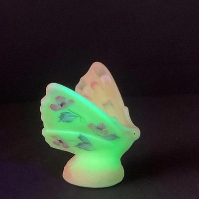 Fenton Uranium/Art Glass, Let’s Bee Burmese Butterfly 