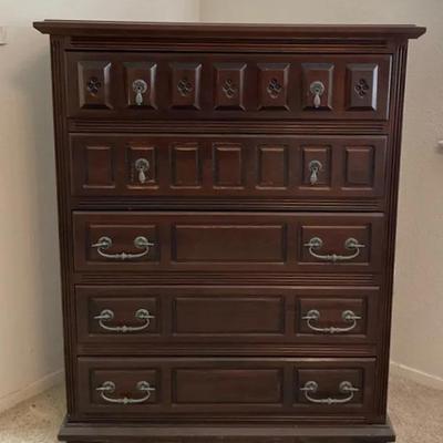 Wooden Tall Dresser