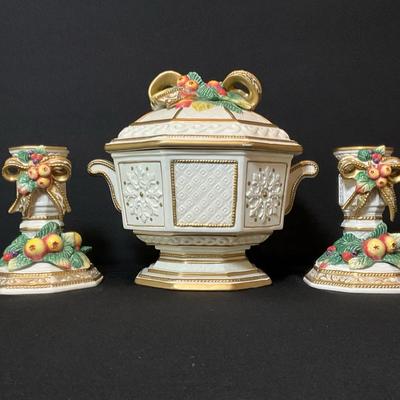 Fitz & Floyd Snowy Woods Decor