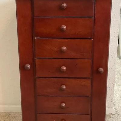 Wooden Jewelry Armoire 