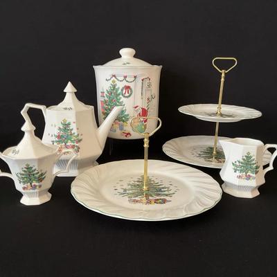Nikko Happy Holidays Ironstone Tea & Biscuit Set