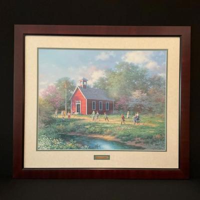 Signed Print Of The Little Red Schoolhouse by Larry Dyke
