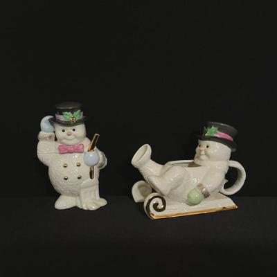 Lenox Snowman Sugar And Creamer Set