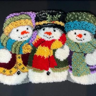 Snowman Latch Hook Rug