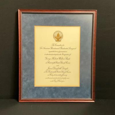 Bush/Quayle Inauguration Invitation