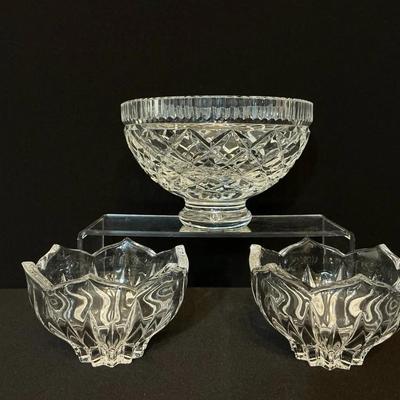 Waterford Killeen Footed Bowl And Two Gorham Bowls 