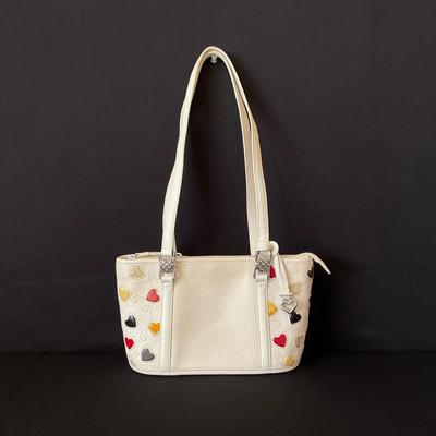 Brighton Fresca Ivory Leather Purse