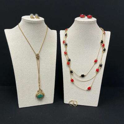 Gold Tone Muti Color Jewelry 