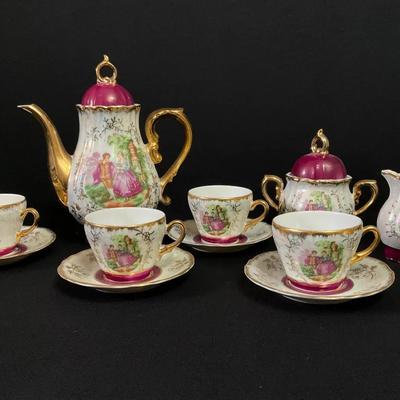 Vintage Japanese Lusterware Porcelain Tea Set