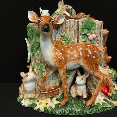 Fitz And Floyd Forest Friends Cookie Jar 