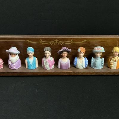 Ladies of Fashion Porcelain Thimbles 