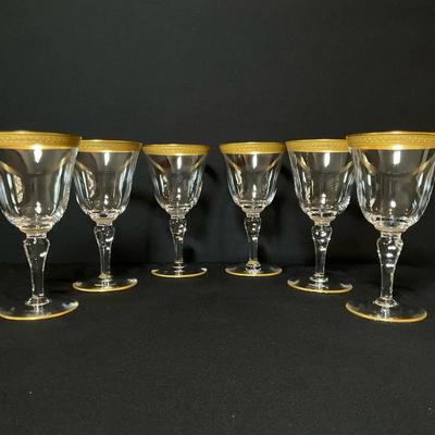 Glastonbury Lotus Bracelet Crystal Wine Glasses