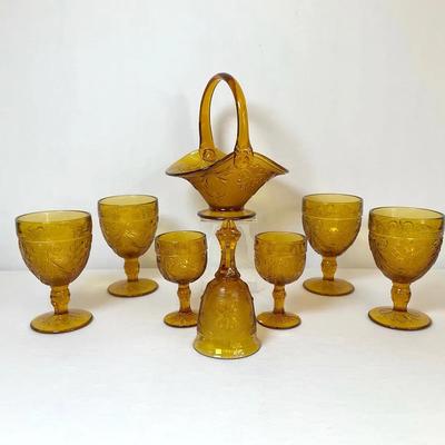 Indiana Glass Tiara Amber Glassware