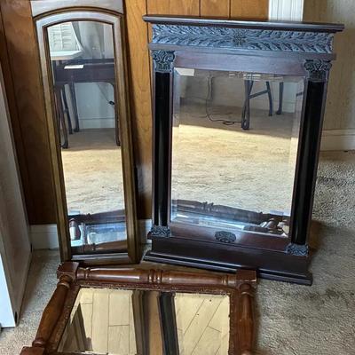Collection of Three Varying Vintage Mirrors 
