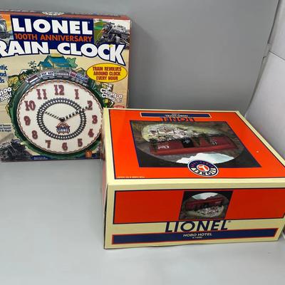 Lionel Hobo Hotel & Train Clock