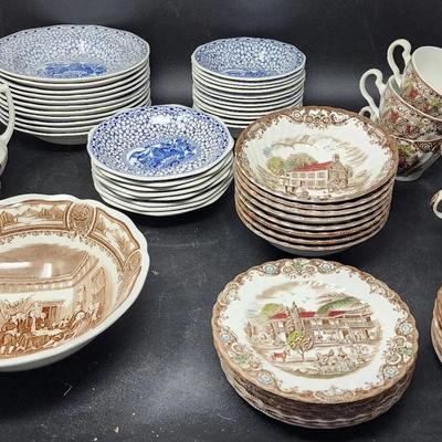 English Ironstone Dishware - Three Makers/Sets