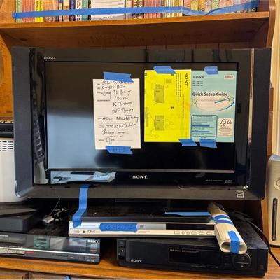 Sony 'Bravia' TV Monitor And Toshiba DVD Player 