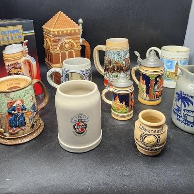 German Style Tankards, Mugs, Steins And Other Barware