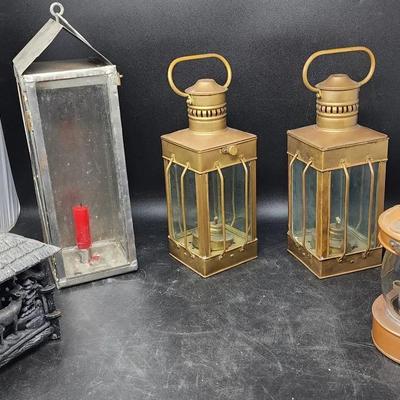 Antique/Vintage Lanterns - Cast Iron Thomas Kinkade, Copper Tung Woo, Steel & Brass