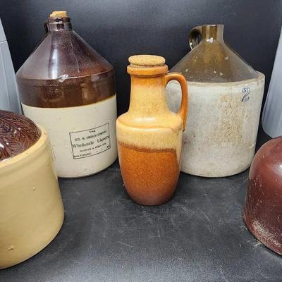 Antique Ceramic Handled Jugs 