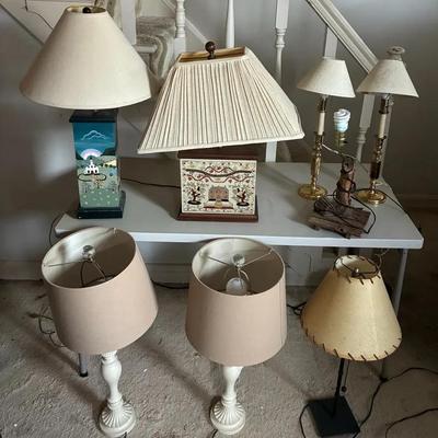Assortment of Different Table Lamps