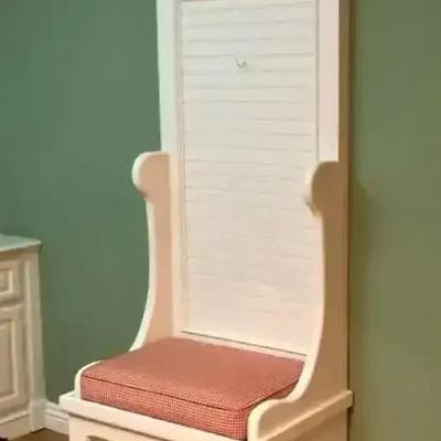 White Hall Tree With Coat Rack