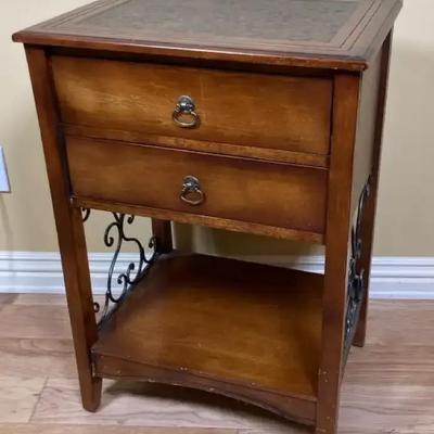 Two Drawer Side Table