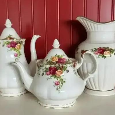 Royal Albert "Old Country Roses" Pitcher & Teapots