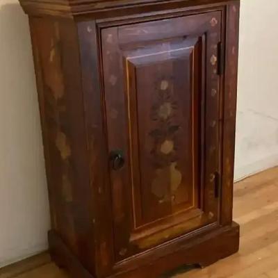 Single-Door Cabinet With Floral Design