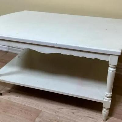 42" White Coffee Table