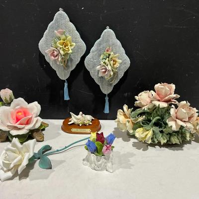 Italian Capodimonte Flower Arrangements & Wall Plaques