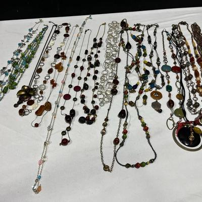 Long Beaded Fashion Necklaces Mystery Lot