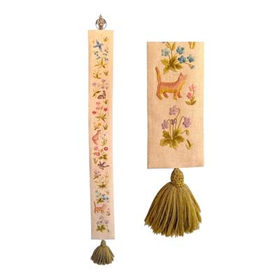 Woodland Floral Crewel Embroidery Bell Pull