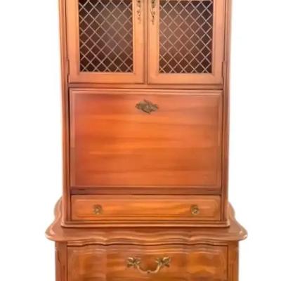 Solid Maple French Style Secretary Writing Desk