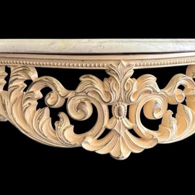 Marble Top French Provincial Wall Shelf