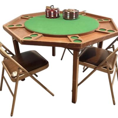 Poker Table w/ Poker Chips and Folding Chairs