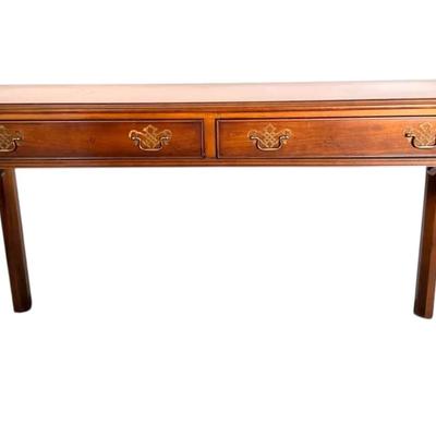 Lane Chippendale Style Drop Leaf Console Table
