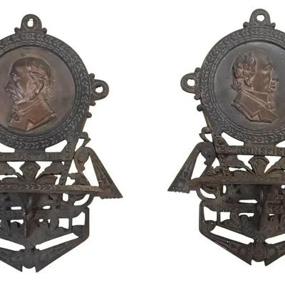 Antique Victorian Cast Iron Sconces