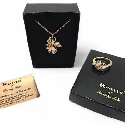 Ronté of Beverly Hills Opal Pendant and Matching Ring