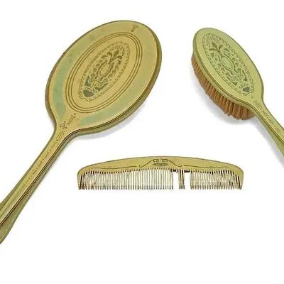 Hairbrush and Mirror Set circa 1900s