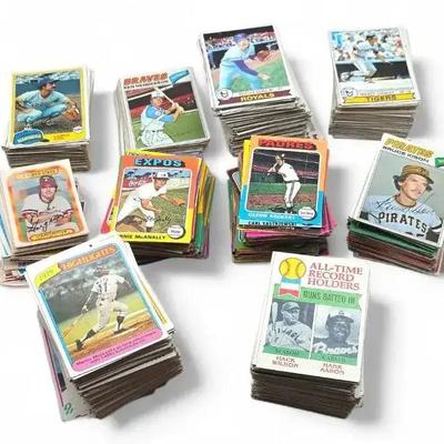 Stacks of Classic Baseball Cards!