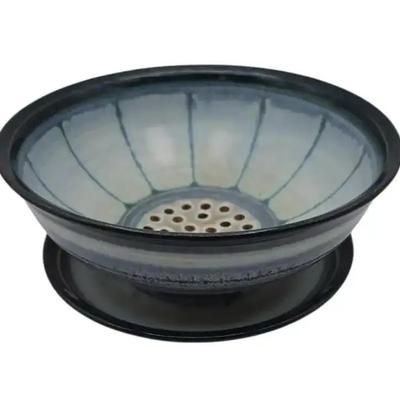 John Dunlap Pottery Collander with Plate 