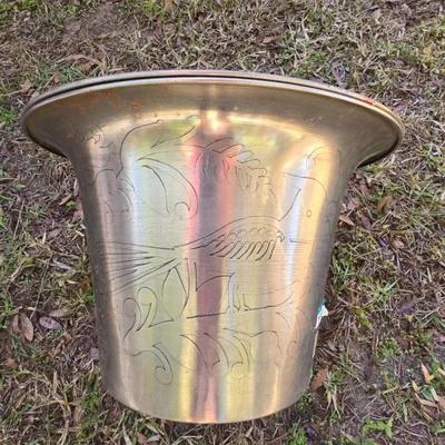 Two Metal Planter Pots