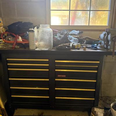 Craftsman workbench 53 x 20 x 34 includes all items on and in