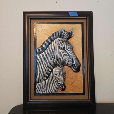 Zebra Wall Art 26" X 35"