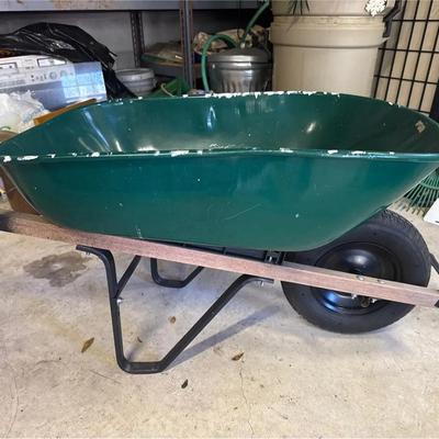 Ace Hardware metal green wheelbarrow