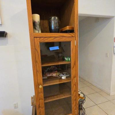 Two Wood Entertainment Cabinets Only 84 In High By 24 Inches Deep By 23.5 In Wide