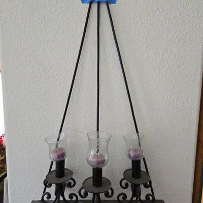 34 Inch By 15 In Hanging Candle Holder Grapes