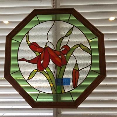 Octagon Stained Glass Decor 20 In X 20 In
